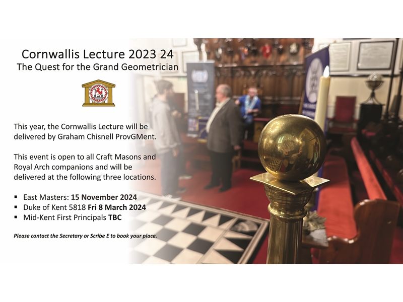 Cornwallis Lectures 2023-24